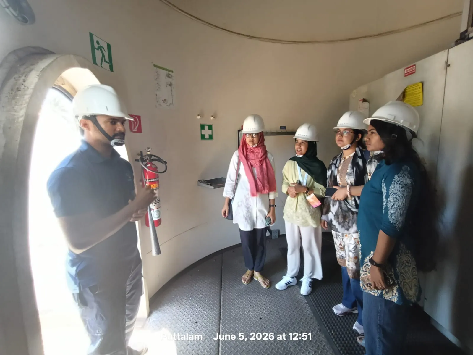 Inside a wind turbine tower in Puttalam, Sri Lanka
