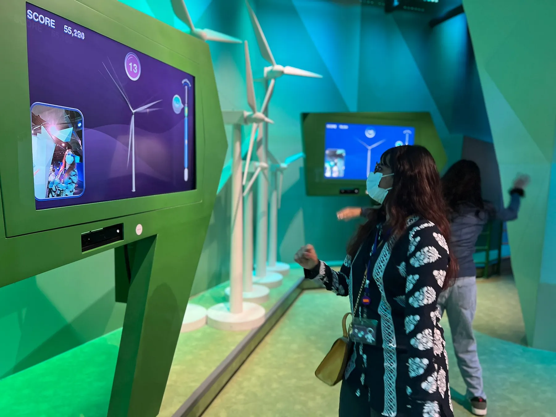 Trying an interactive wind energy exhibit in Thailand